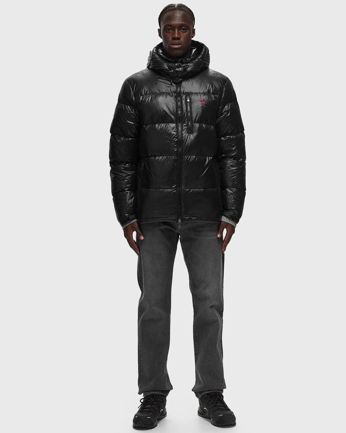 Ralph hooded puffer jacket Noir Brillante